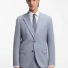 Three-piece slim-fit suit in wool-blend poplin Three-piece slim-fit suit in wool-blend poplin