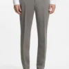 Three-piece slim-fit suit in wool-blend poplin