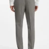 Three-piece slim-fit suit in wool-blend poplin