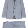 Three-piece slim-fit suit in wool-blend poplin Three-piece slim-fit suit in wool-blend poplin