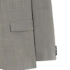 Three-piece slim-fit suit in wool-blend poplin