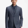 Three-piece slim-fit suit with zip waistcoat Three-piece slim-fit suit with zip waistcoat
