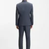Three-piece slim-fit suit with zip waistcoat Three-piece slim-fit suit with zip waistcoat