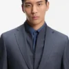 Three-piece slim-fit suit with zip waistcoat Three-piece slim-fit suit with zip waistcoat