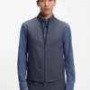 Three-piece slim-fit suit with zip waistcoat Three-piece slim-fit suit with zip waistcoat