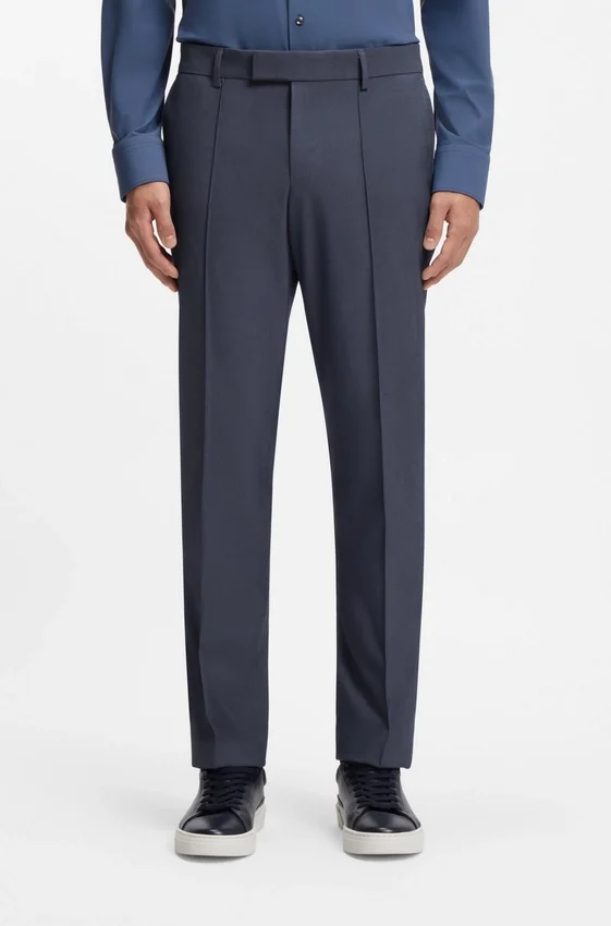 Three-piece slim-fit suit with zip waistcoat Three-piece slim-fit suit with zip waistcoat