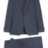 Three-piece slim-fit suit with zip waistcoat Three-piece slim-fit suit with zip waistcoat