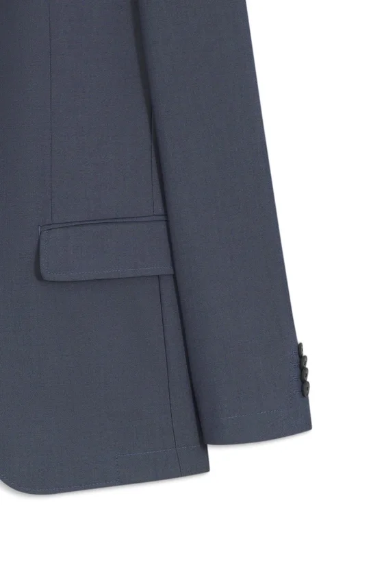 Three-piece slim-fit suit with zip waistcoat Three-piece slim-fit suit with zip waistcoat