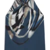 Tie-neckline top in printed twill
