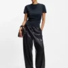 Tonal-artwork slim-fit T-shirt in mercerised cotton