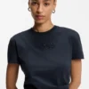 Tonal-artwork slim-fit T-shirt in mercerised cotton