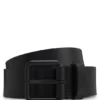 Tonal-buckle belt in Italian leather