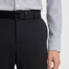 Tonal-buckle belt in Italian leather