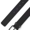 Tonal-buckle belt in Italian leather