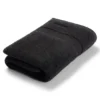Tonal-logo black bath towel in Aegean cotton Tonal-logo black bath towel in Aegean cotton