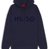 Tonal-logo hoodie in cotton terry