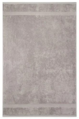 Tonal-logo silver bath sheet in Aegean cotton