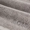 Tonal-logo silver bath sheet in Aegean cotton