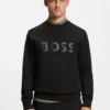 Tonal-logo sweatshirt in stretch cotton
