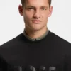 Tonal-logo sweatshirt in stretch cotton