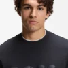 Tonal-logo sweatshirt in stretch cotton