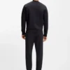 Tonal-logo sweatshirt in stretch cotton
