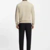 Tonal-logo sweatshirt in stretch cotton