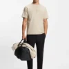 Tonal-logo T-shirt in stretch cotton