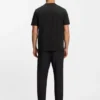 Tonal-logo T-shirt in stretch cotton