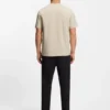 Tonal-logo T-shirt in stretch cotton
