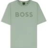Tonal-logo T-shirt in stretch cotton