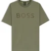 Tonal-logo T-shirt in stretch cotton