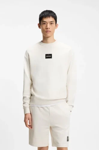 Tortoise-logo sweatshirt in cotton terry