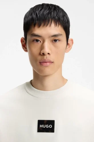 Tortoise-logo sweatshirt in cotton terry