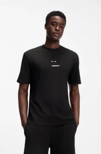 Tortoise-logo T-shirt in cotton jersey