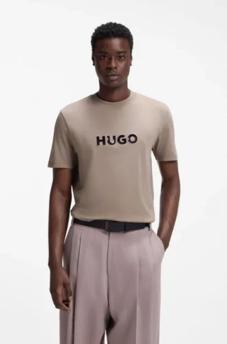 Tortoise-logo T-shirt in cotton jersey