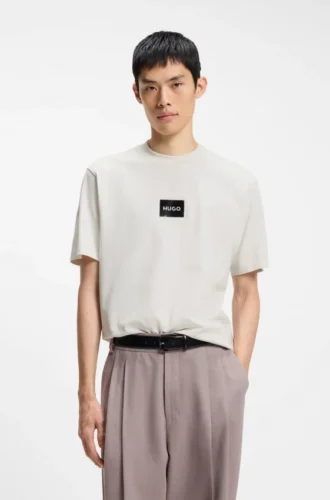 Tortoise-logo T-shirt in cotton jersey