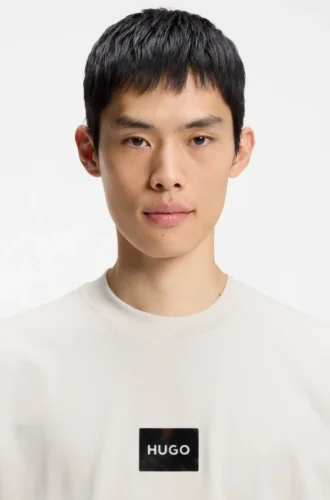 Tortoise-logo T-shirt in cotton jersey