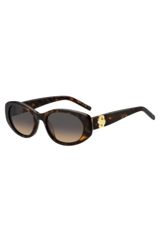 Tortoiseshell-acetate sunglasses with Double B monogram