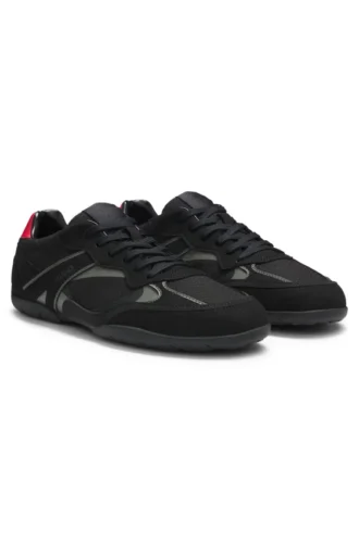 Trainers in mesh and faux suede
