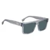 Transparent-blue sunglasses with logo plaque