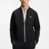 Triangle-jacquard zip-up sweatshirt with rubberized logo Triangle-jacquard zip-up sweatshirt with rubberized logo