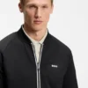 Triangle-jacquard zip-up sweatshirt with rubberized logo Triangle-jacquard zip-up sweatshirt with rubberized logo