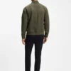 Triangle-jacquard zip-up sweatshirt with rubberized logo Triangle-jacquard zip-up sweatshirt with rubberized logo