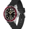 Troper black-dial watch with silicone strap