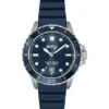 Troper blue-dial watch with silicone strap