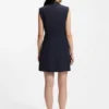 Tuxedo-style dress with draped lapel Tuxedo-style dress with draped lapel