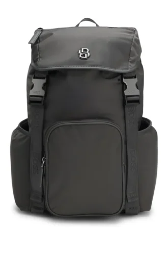 Twill backpack with Double B monogram