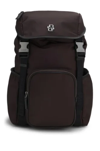 Twill backpack with Double B monogram