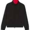 Twill bomber jacket with buttoned stand collar Twill bomber jacket with buttoned stand collar